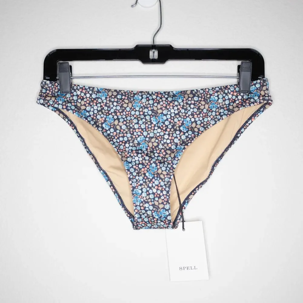 Spell Poppy Bikini Set Scoop Top Cheeky Pant Floral Top SZ L Bottom SZ M NWT - Picture 5 of 9
